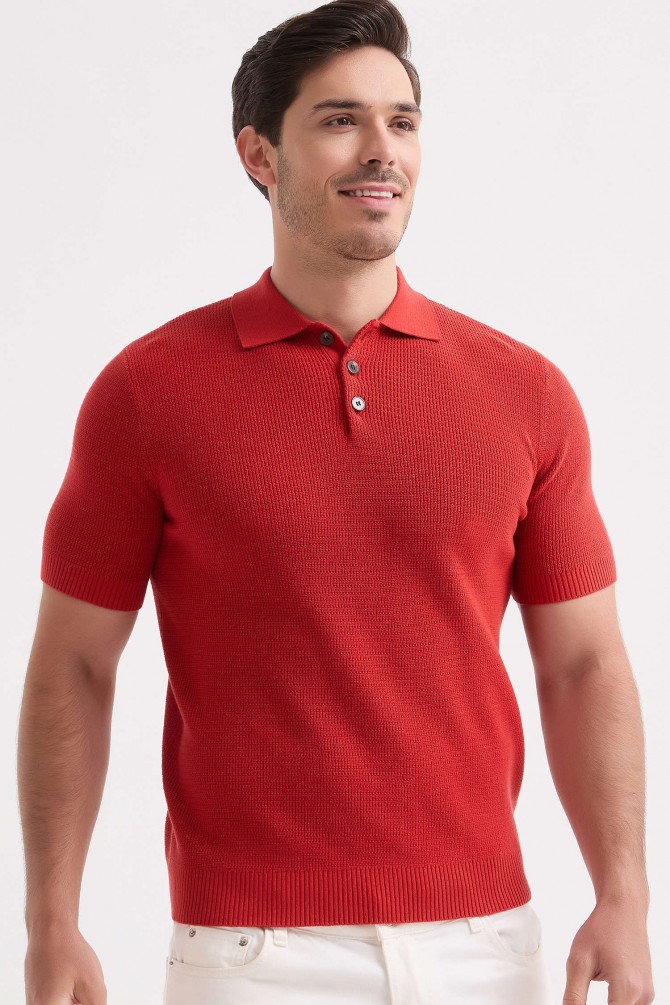Knitted polo 100% cotton